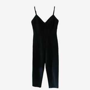 Rare~CHANEL Black BODYCON Capri Jumpsuit